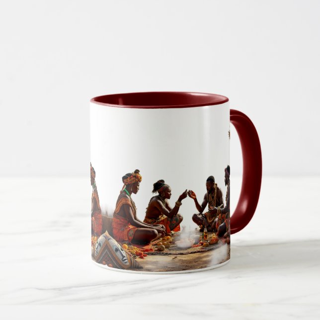 Cérémonie traditionnelle africaine. mugg (Framsida höger)