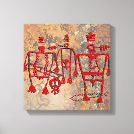 Ceremoniell dansarePetroglyph Canvastryck