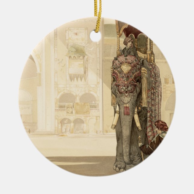 Ceremoniell elefant, från "djungelboken" vid Rud Julgransprydnad Keramik (Framsidan)