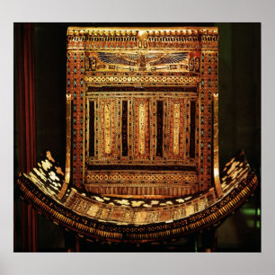 Ceremoniell stol av Tutankhamun Poster