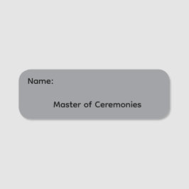 Ceremonimästare Magnetisk knapp Namnbricka