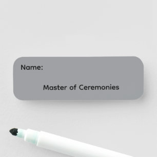 Ceremonimästare Magnetisk knapp Namnbricka