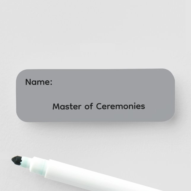 Ceremonimästare Magnetisk knapp Namnbricka (På plats)