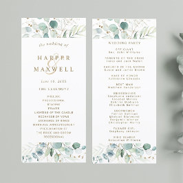 Ceremonin guld och Grönt Botaniska Bröllop Program