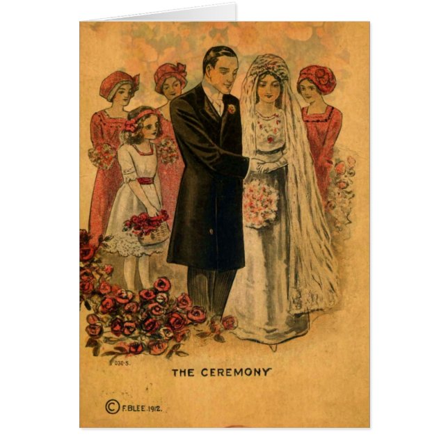 Ceremonin i Bröllop Hälsningskort (Framsidan)