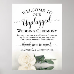 Ceremonin i Elfenbenskusten Vit ros Chic Unplugged Poster