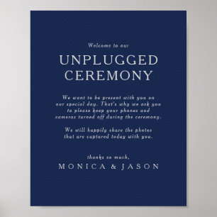 Ceremonin i klassisk marinblå Silver utan pluggnin Poster