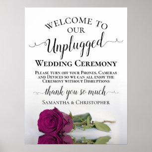 Ceremonin i magenta Ro Chic Unplugged Bröllop Poster