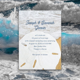 Ceremonin i Sand Dollar Beach Vow Renewal Inbjudningar