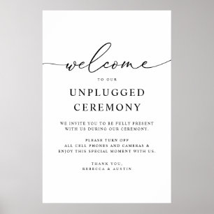 Ceremonin med minimalistiskt Elegant bröllop har i Poster