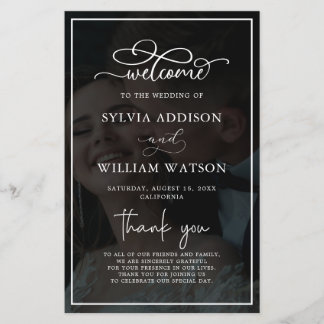 Ceremonin med Whimsical Calligraphy Photo Bröllop