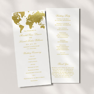 Ceremonin om elegant i världskartan Bröllop Program