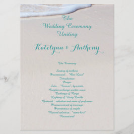 Ceremoniseprogram i Beach Sand Bröllop Program