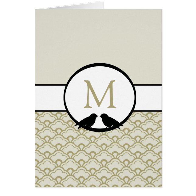 Ceremoniseprogram i Lovebird Bröllop OBS Kort (Framsidan)