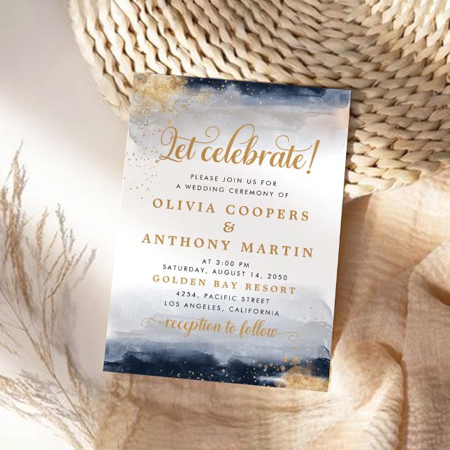 Ceremonisk inbjudan till marinen och Guld Bröllop (Skapare uppladdad)