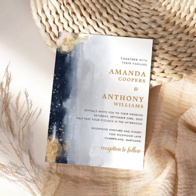 Ceremonisk inbjudan till marinen och Guld Bröllop (Skapare uppladdad)