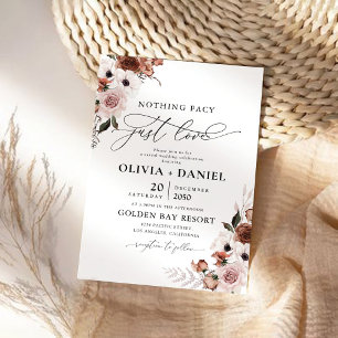 Ceremonisk inbjudan till silke Blommigt Bröllop