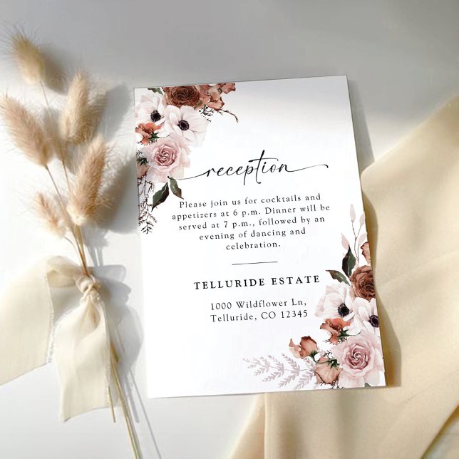 Ceremonisk mottagning för silke Blommigt Bröllop Tilläggskort (Skapare uppladdad)