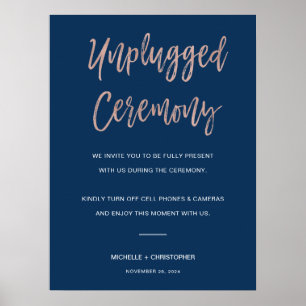 Ceremonisk signatur för Bröllop och Ro Guld utan n Poster