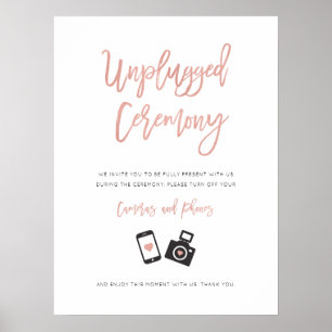 Ceremonisk signatur för Bröllop utan nätanslutning Poster