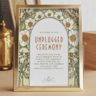 Ceremonisk signatur för ej ansluten Vintage Art no Poster