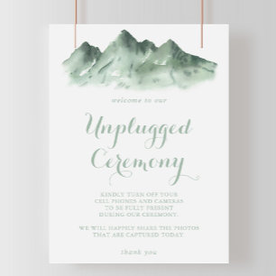 Ceremonisk signatur för grönt Mountain Land Poster