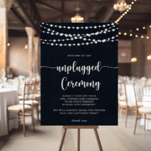 Ceremonisk signatur för Rustic String Ljus har int Poster
