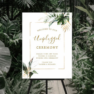 Ceremonisk signatur för tropisk avverkning utan an poster