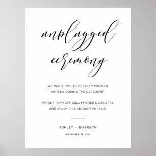 Ceremonisk signatur från Modern Rustic Bröllop uta Poster