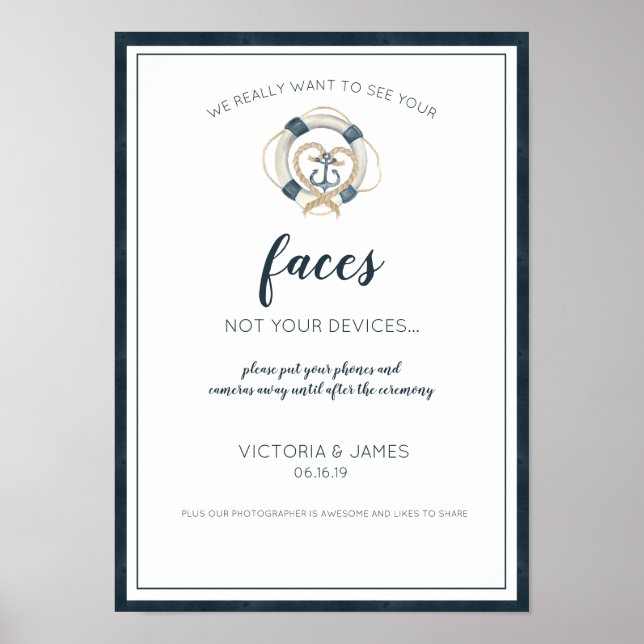Ceremonisk signatur som inte är ansluten | Nautisk Poster (Framsidan)