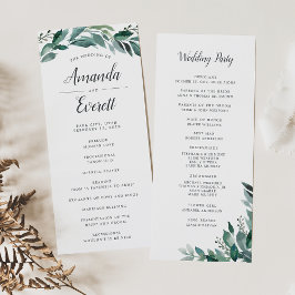 Ceremonisprogrammet Bröllop i Abundant Foliage Program