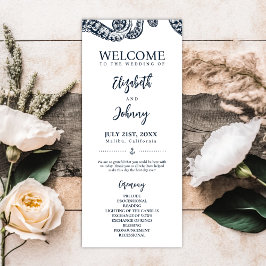 Ceremonisprogrammet Bröllop i marinoceanen Program