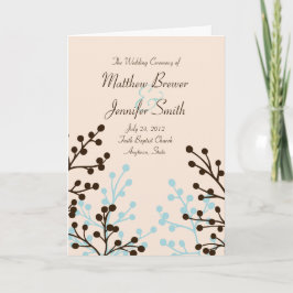 Ceremonisprogrammet bröllop och servicebeslutet program