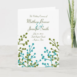 Ceremonisprogrammet bröllop och servicebeslutet program