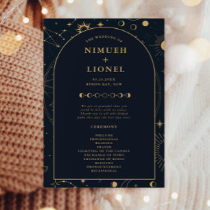 Ceremonisprogrammet Celestial Sol och Måne Bröllop