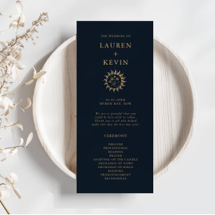 Ceremonisprogrammet Celestial Sol och Måne Bröllop
