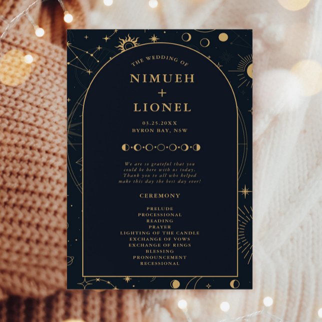 Ceremonisprogrammet Celestial Sol och Måne Bröllop (Skapare uppladdad)