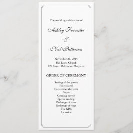 Ceremonisprogrammet Gräns Bröllop i Elegant Program