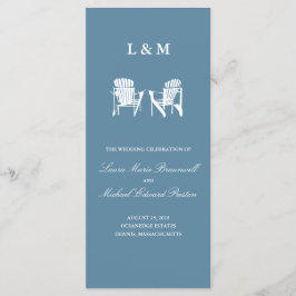 Ceremonisprogrammet Ocean Blue Adirondack Chairs Program