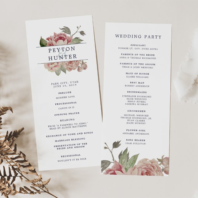 Ceremonisprogrammet  Ro Bröllop Program (Skapare uppladdad)