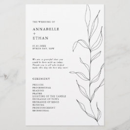 Ceremonisprogrammet Teckning Foliage Löv