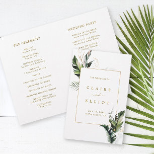 Ceremonisprogrammet Tropical Foliage Guld Bröllop