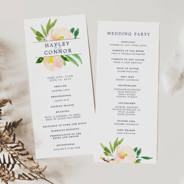 Ceremonisprogrammet vår  Bröllop Program (Skapare uppladdad)