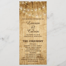 Ceremonistiskt program för landsbyggsbröllop med l