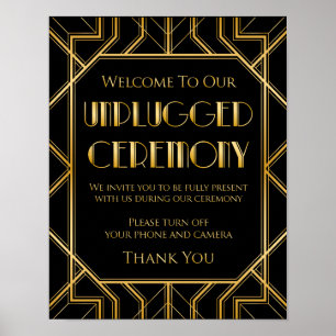 Ceremony Bröllop-signatur utan anslutning   Gatsby Poster