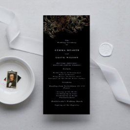 Ceremony elegant Hand plockade Botanical Bröllop Program