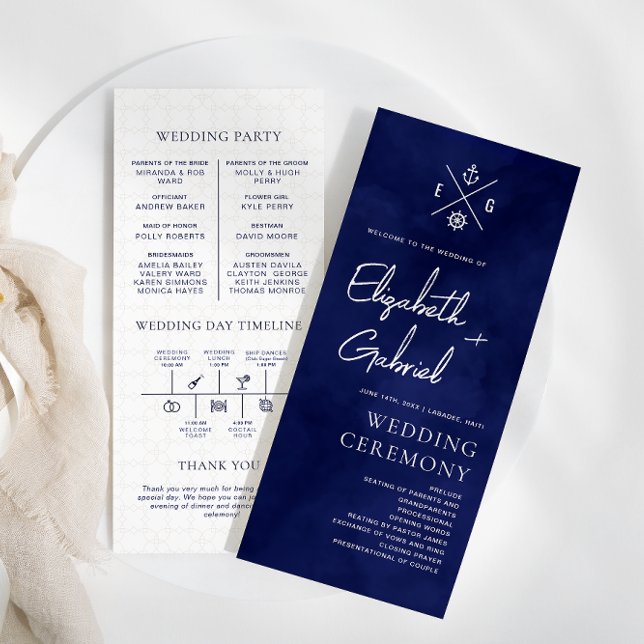 Ceremony för marinblå kryssningsresa i Bröllop (Skapare uppladdad)