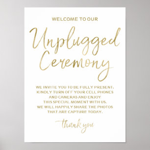 Ceremony Guld Faux Foil 12x16-tecken utan nätanslu Poster