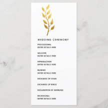 Ceremony Guld Löv Botanical Bröllop