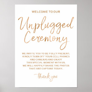 Ceremony Ro Guld Faux Foil 12x16-tecken utan nätan Poster